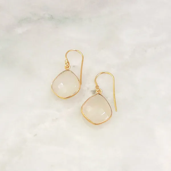 Moonstone Single Drop Hook Earrings