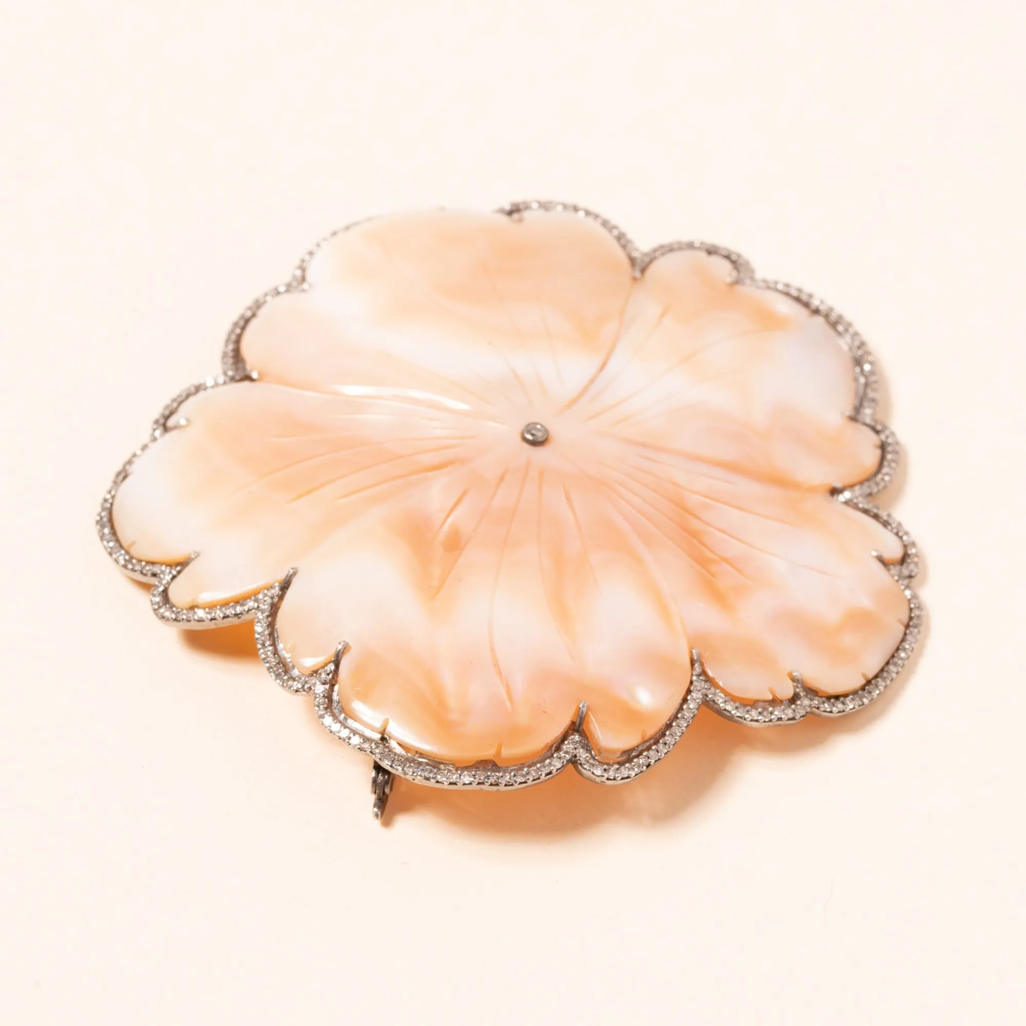 Mother of Pearl Flower Broach