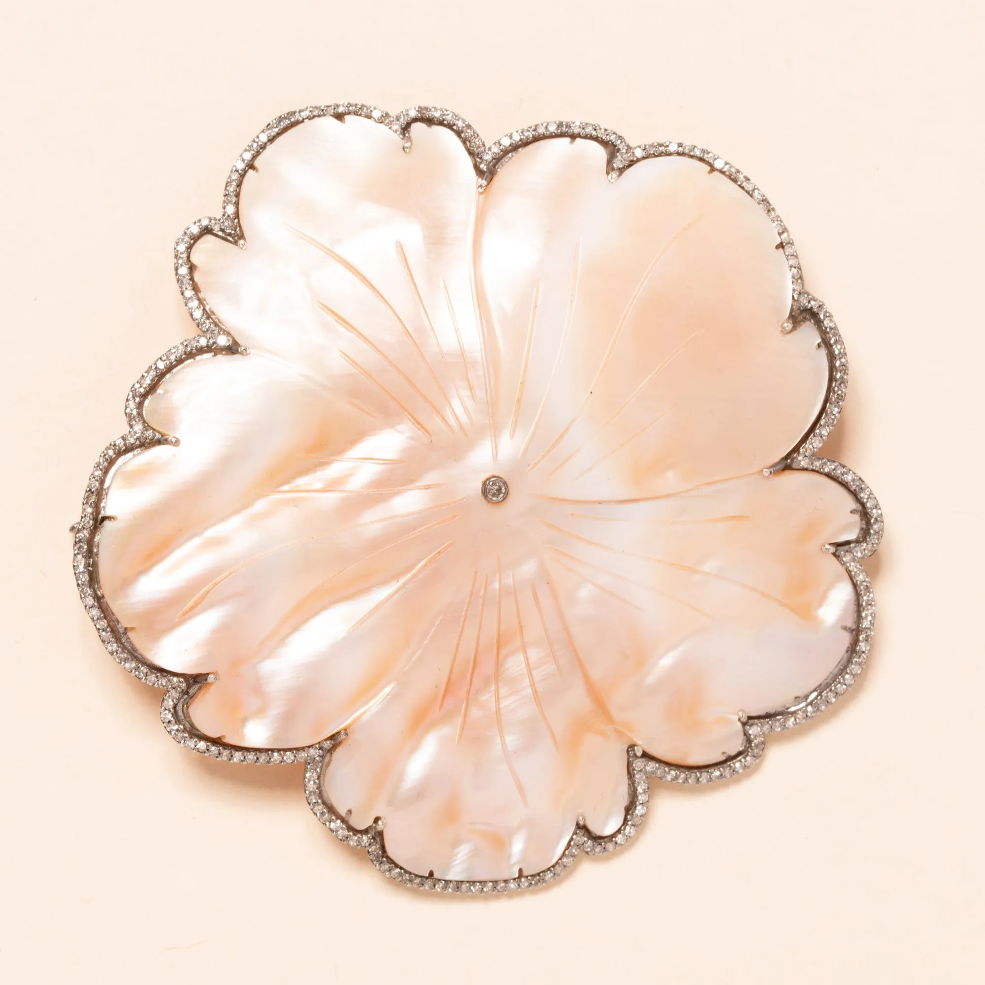 Mother of Pearl Flower Broach