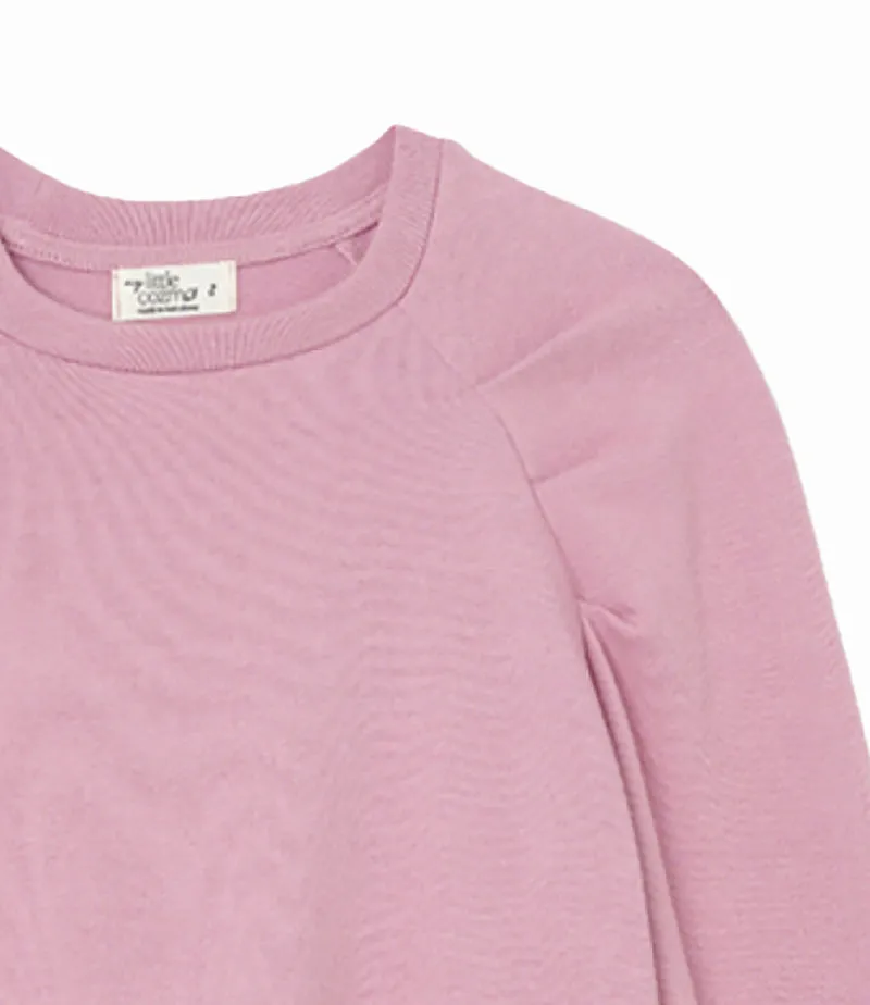 MY LITTLE COZMO MANIFESTO n°1 Soft Knit Puff Sweater in Pink