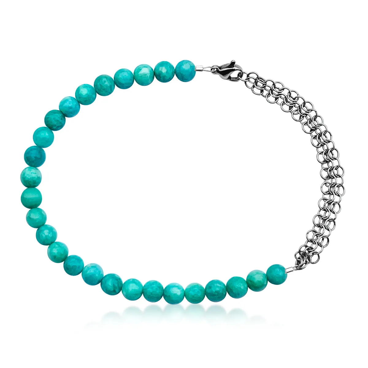 Neptunic SharkSuit Anklet with Amazonite - Sustainable Fashion for Ocean Lovers