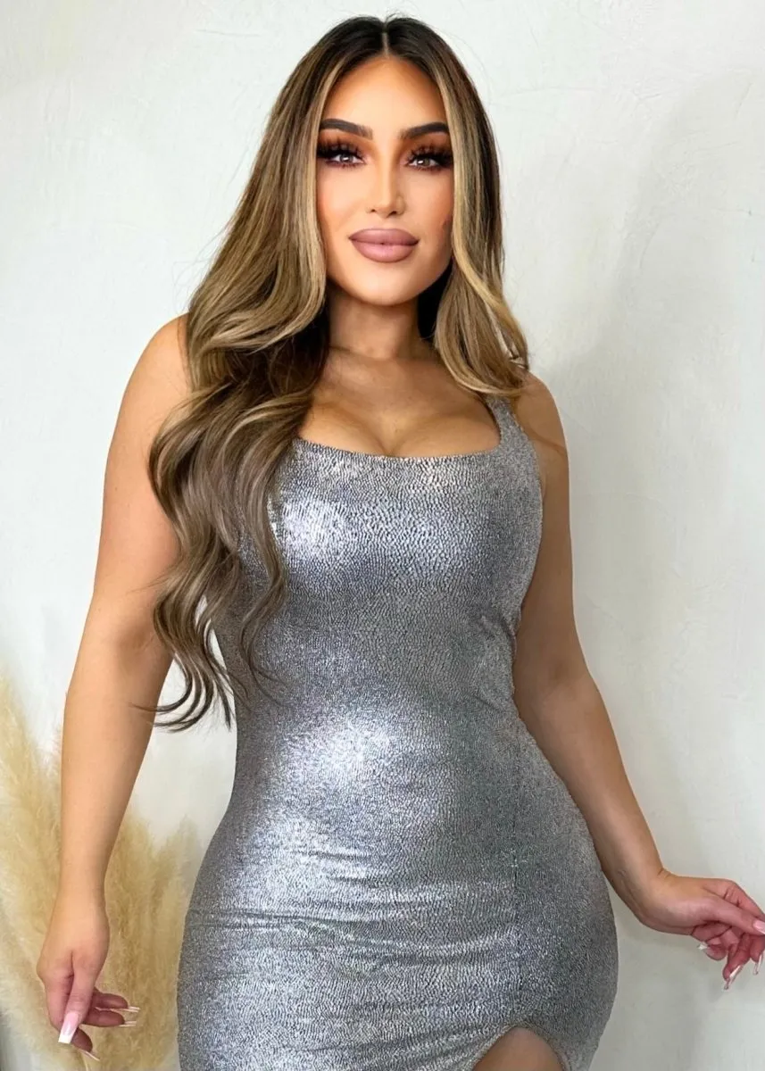 On Point Dress Silver