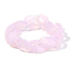 Opalite Pink (Synthetic) 13X18mm Puff Oval - Limited Editions - 15-16 inch