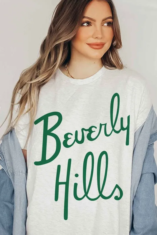 OVERSIZED BEVERLY HILLS GRAPHIC TEE