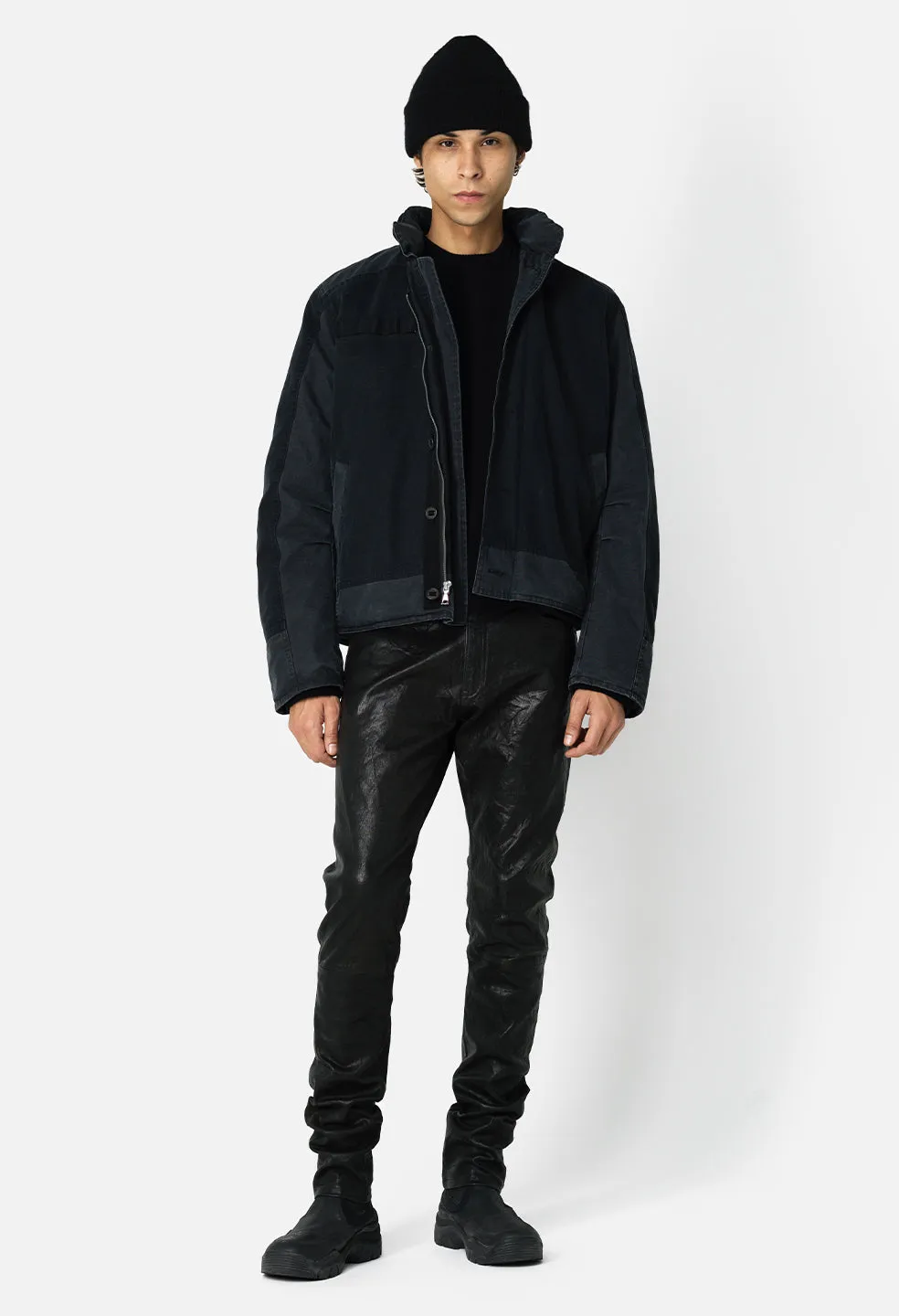 Paneled N-1 Deck Jacket / Black