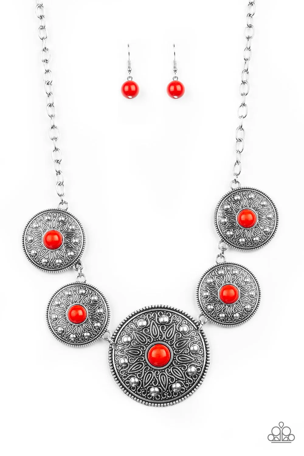 Paparazzi Necklace ~ Hey, SOL Sister - Red Necklace