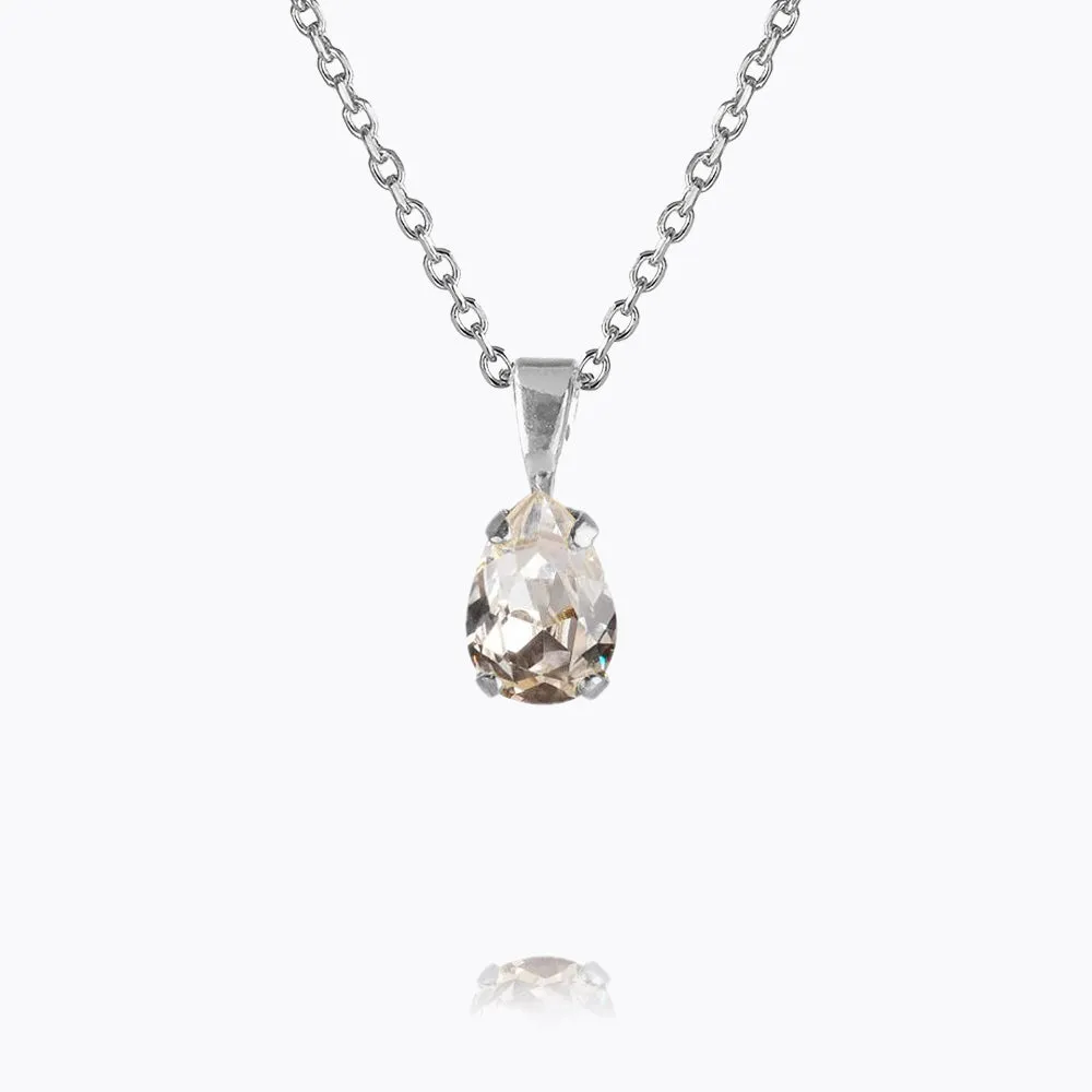 Petite Drop Necklace / Crystal