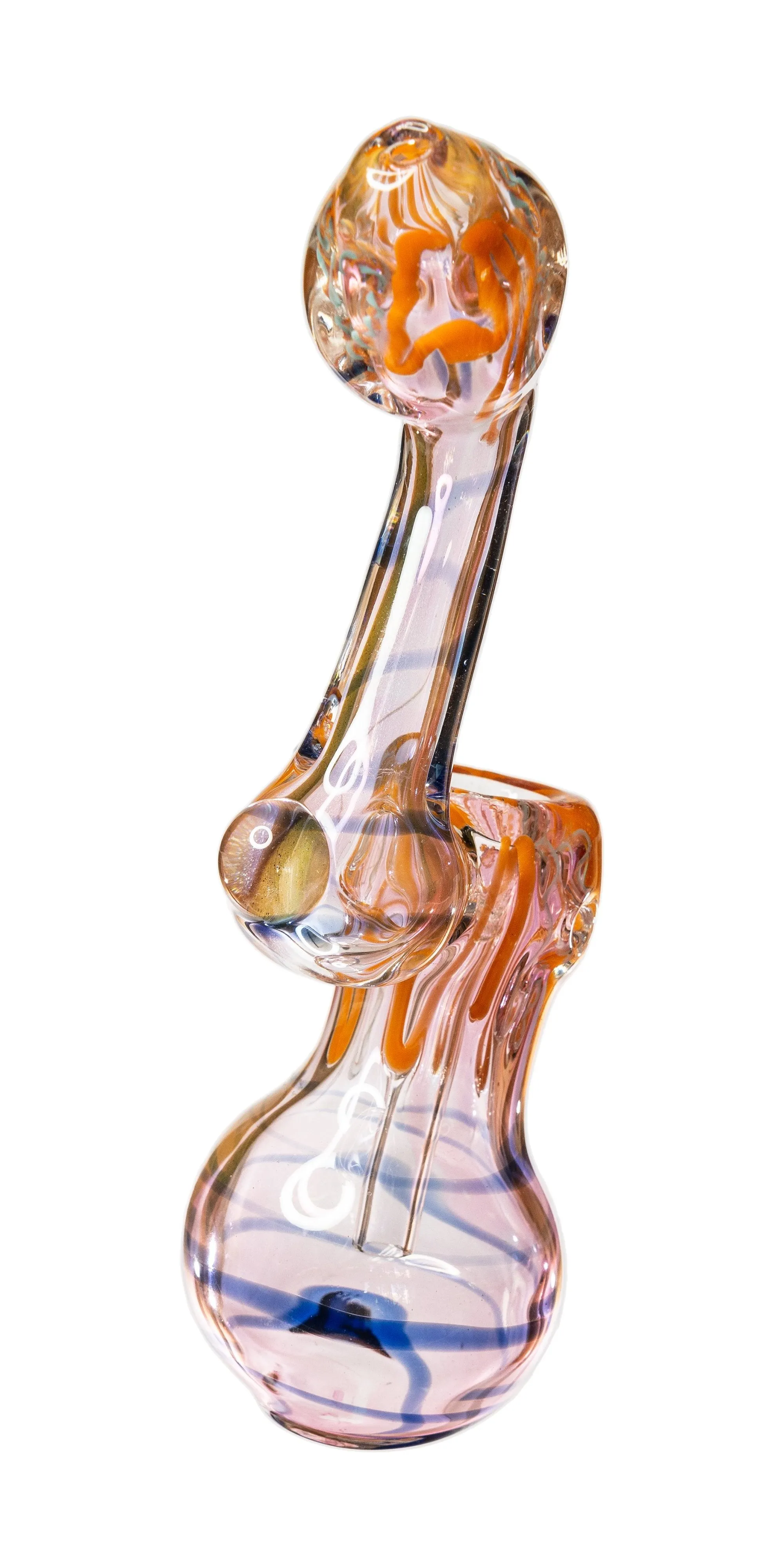 Pink Lava Glass Bubbler