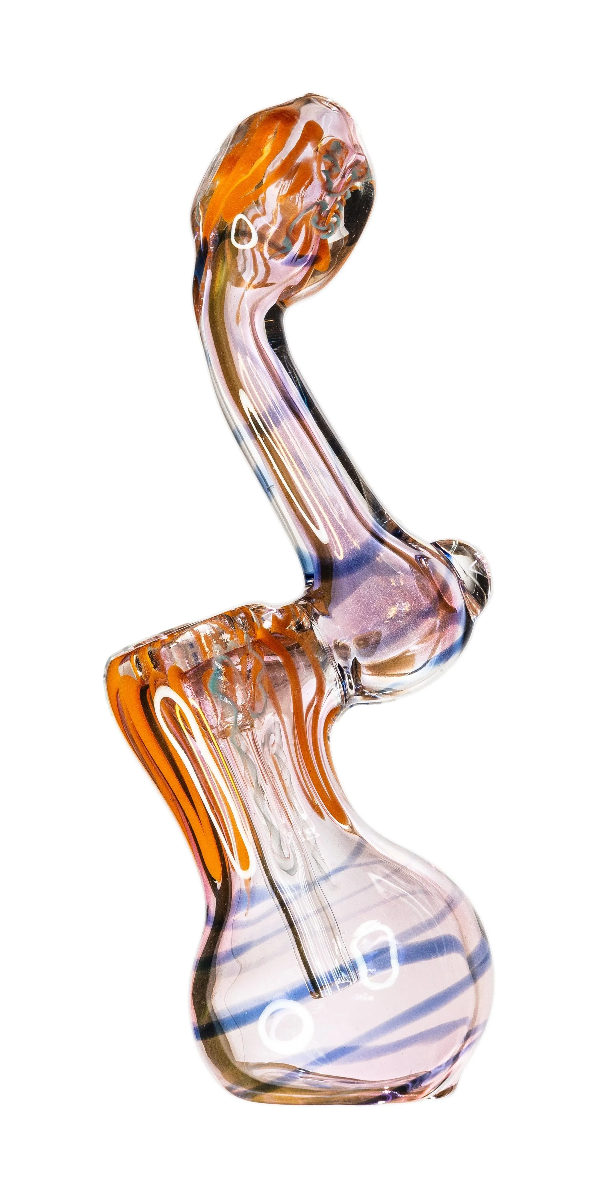 Pink Lava Glass Bubbler