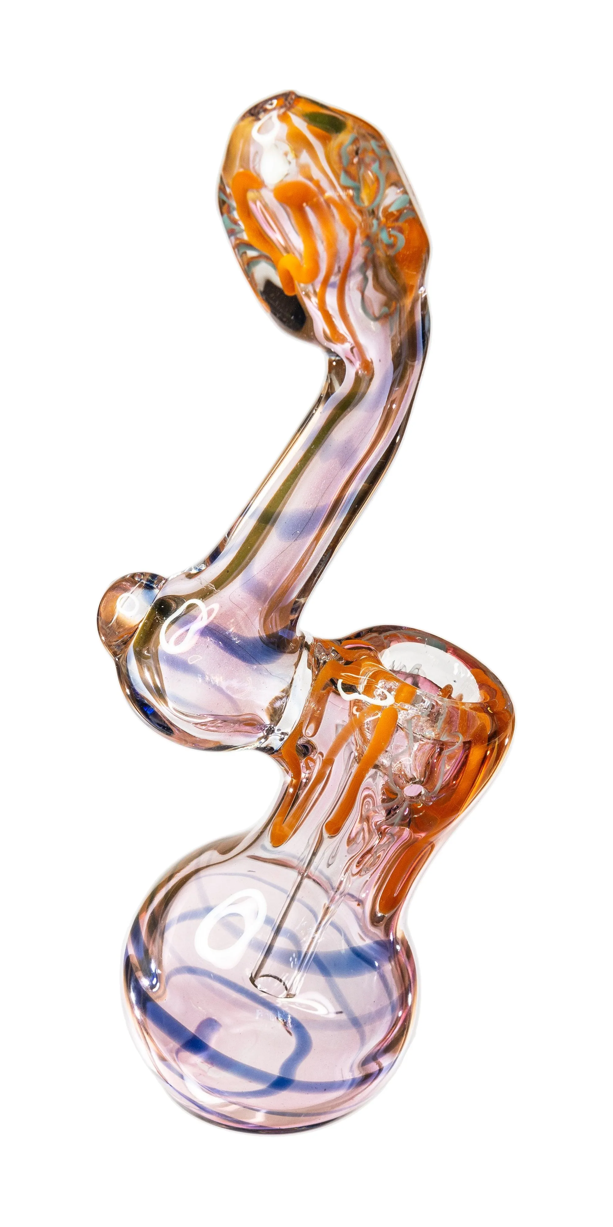 Pink Lava Glass Bubbler