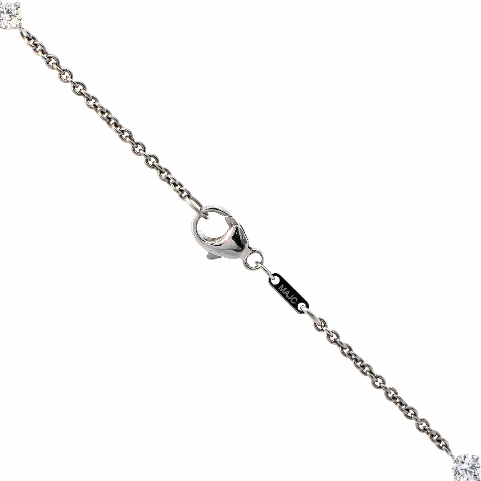 Platinum Diamond By The Yard Necklace