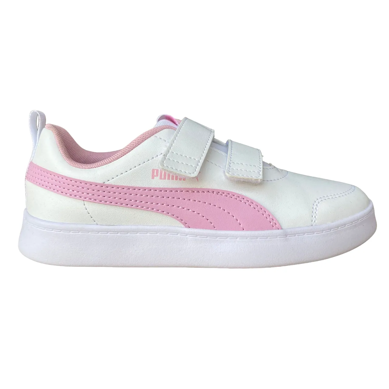 Puma Courtflex v2 V PS 371543 11 white-pale pink girls' sneakers