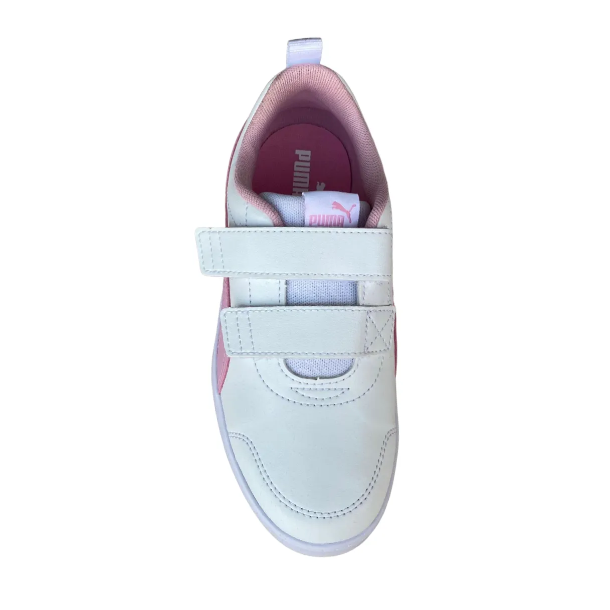 Puma Courtflex v2 V PS 371543 11 white-pale pink girls' sneakers