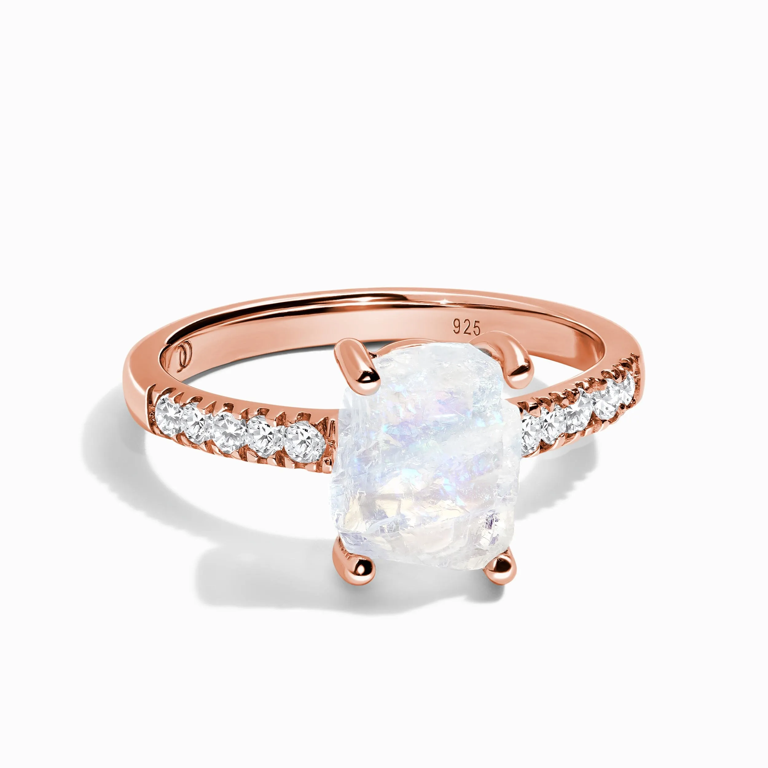 Raw Crystal Ring - Ritzy Moonstone