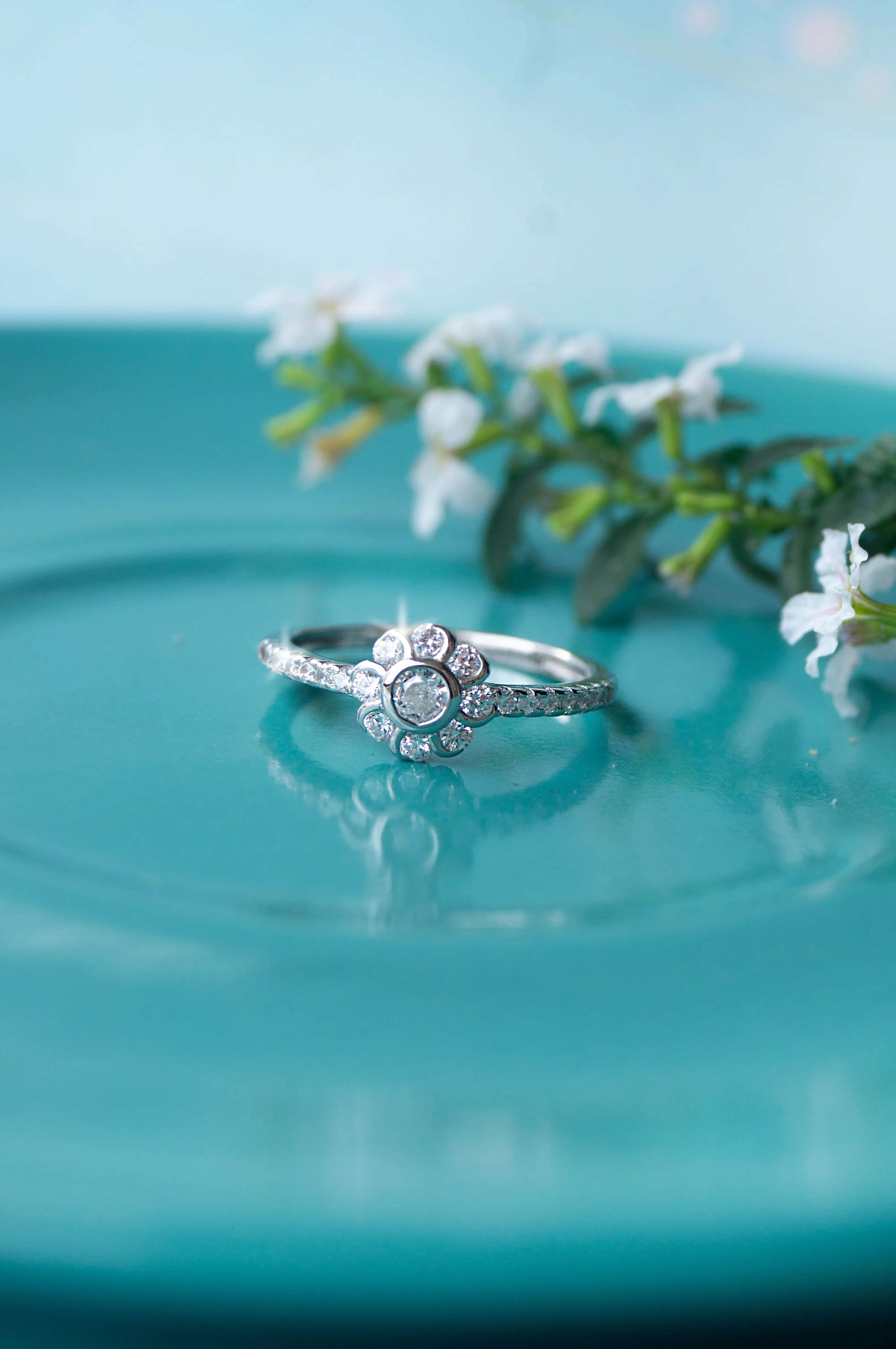 Refreshing Flower Sterling Silver Ring