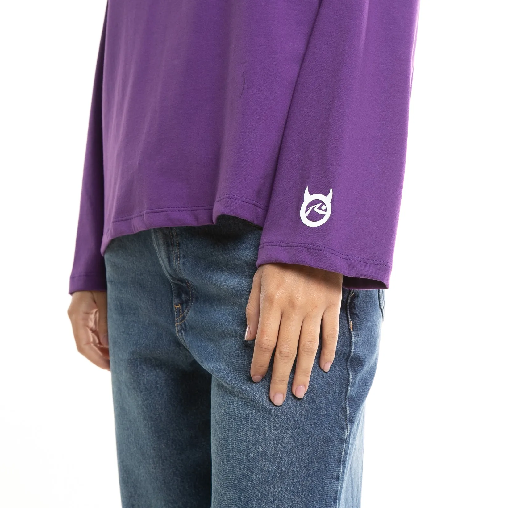 Remera Ml Rusty Believe Script Oversize Ls Tee Ld Grape