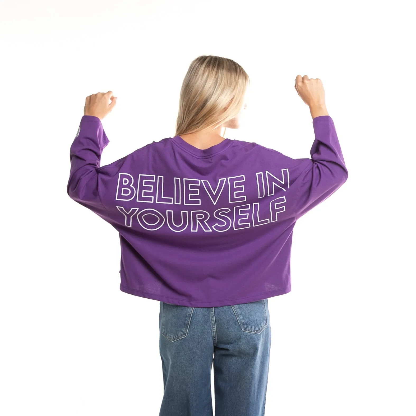 Remera Ml Rusty Believe Script Oversize Ls Tee Ld Grape