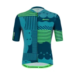 Santini Delta Optic Jersey - Fluo Green