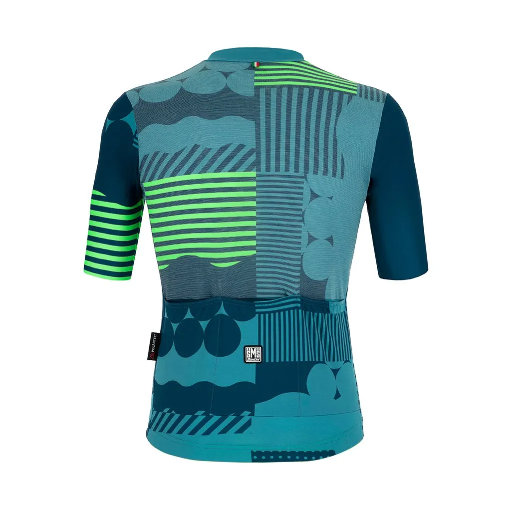 Santini Delta Optic Jersey - Fluo Green