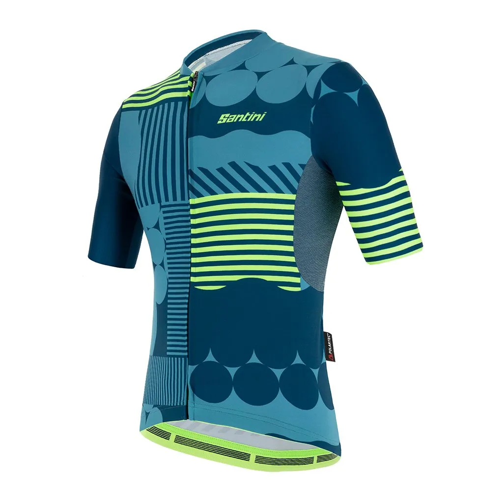 Santini Delta Optic Jersey - Fluo Green