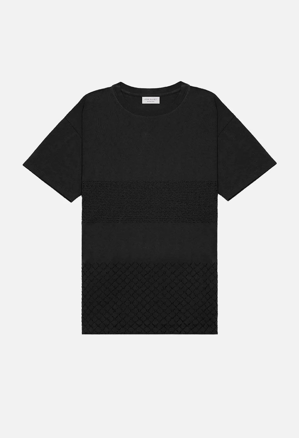 Sashiko Cropped Tee / Black