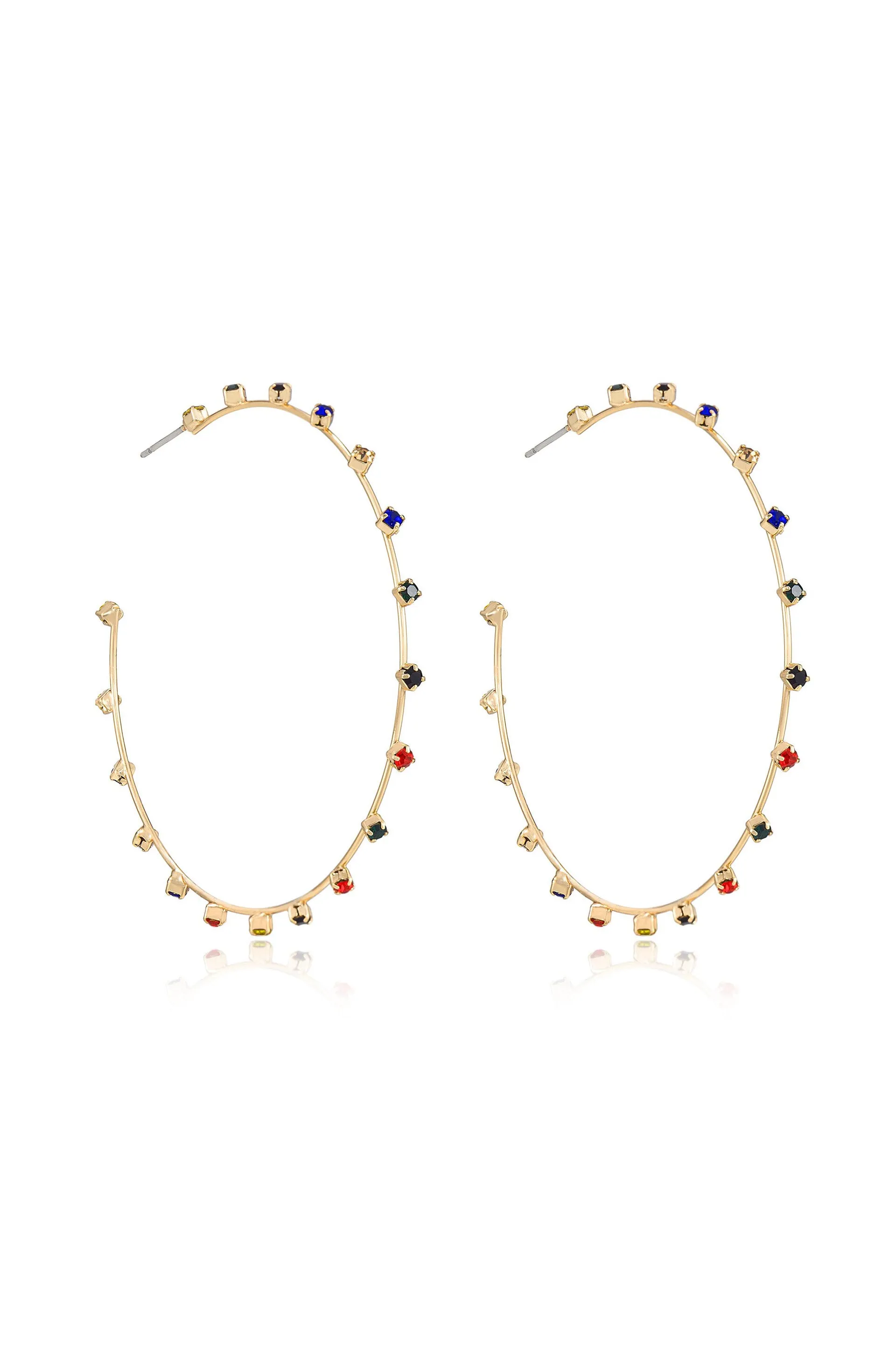 Simple Spark Crystal Hoops