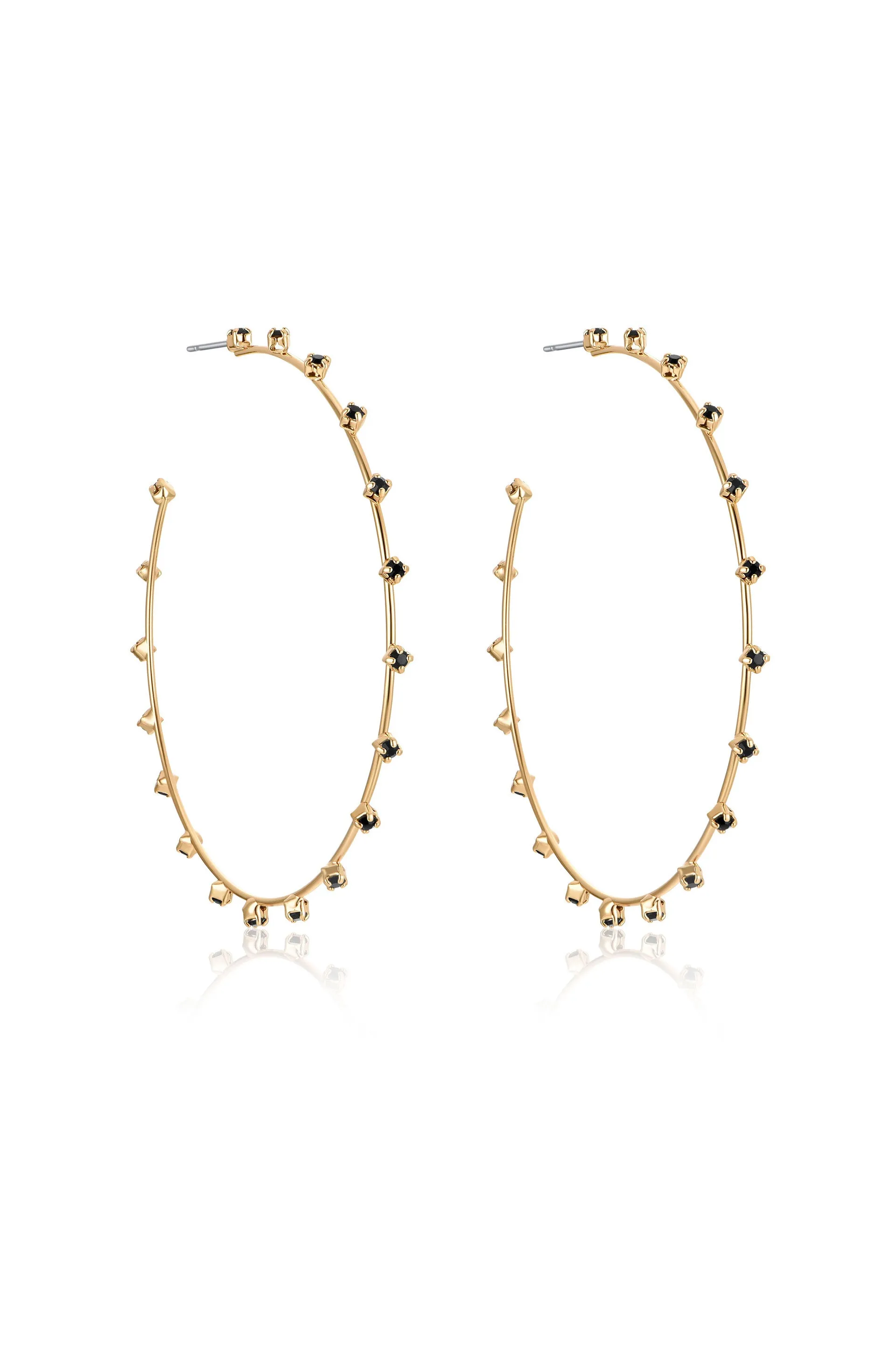 Simple Spark Crystal Hoops