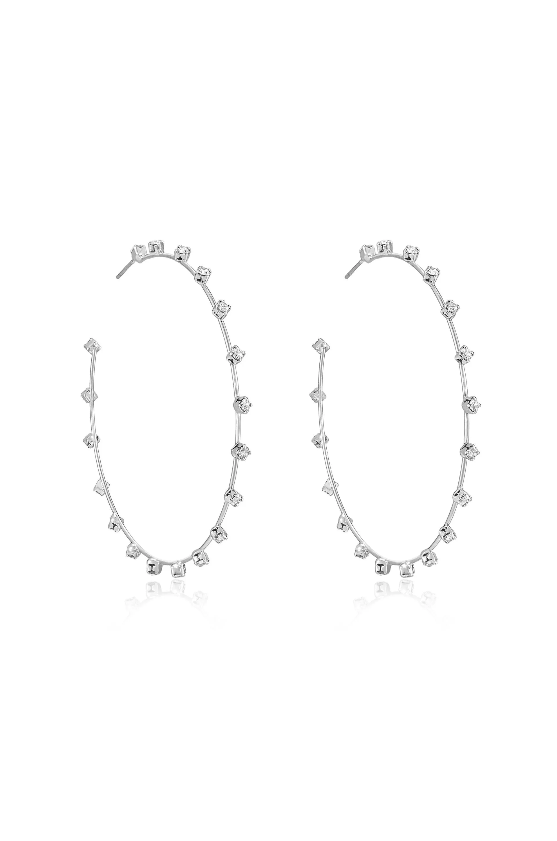 Simple Spark Crystal Hoops