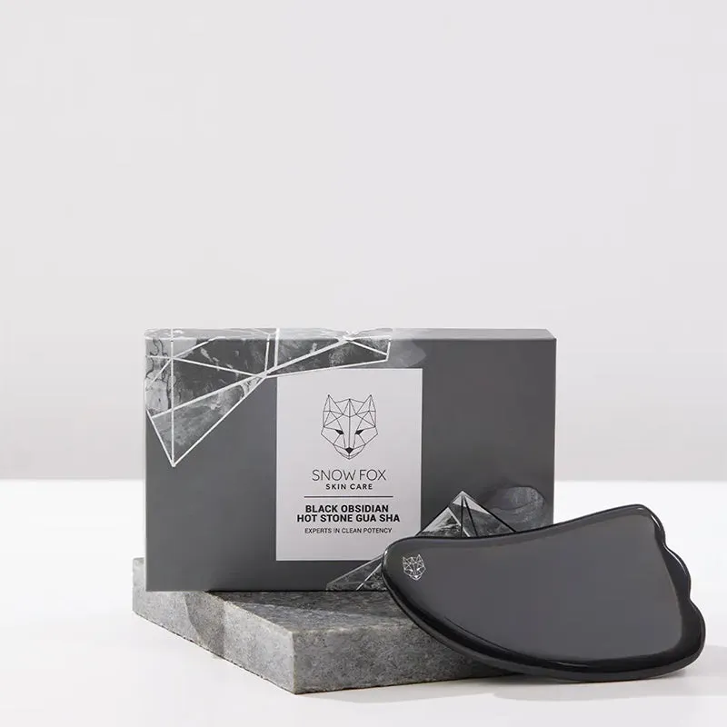 SNOW FOX SKINCARE | Black Obsidian Hot Stone Gua Sha