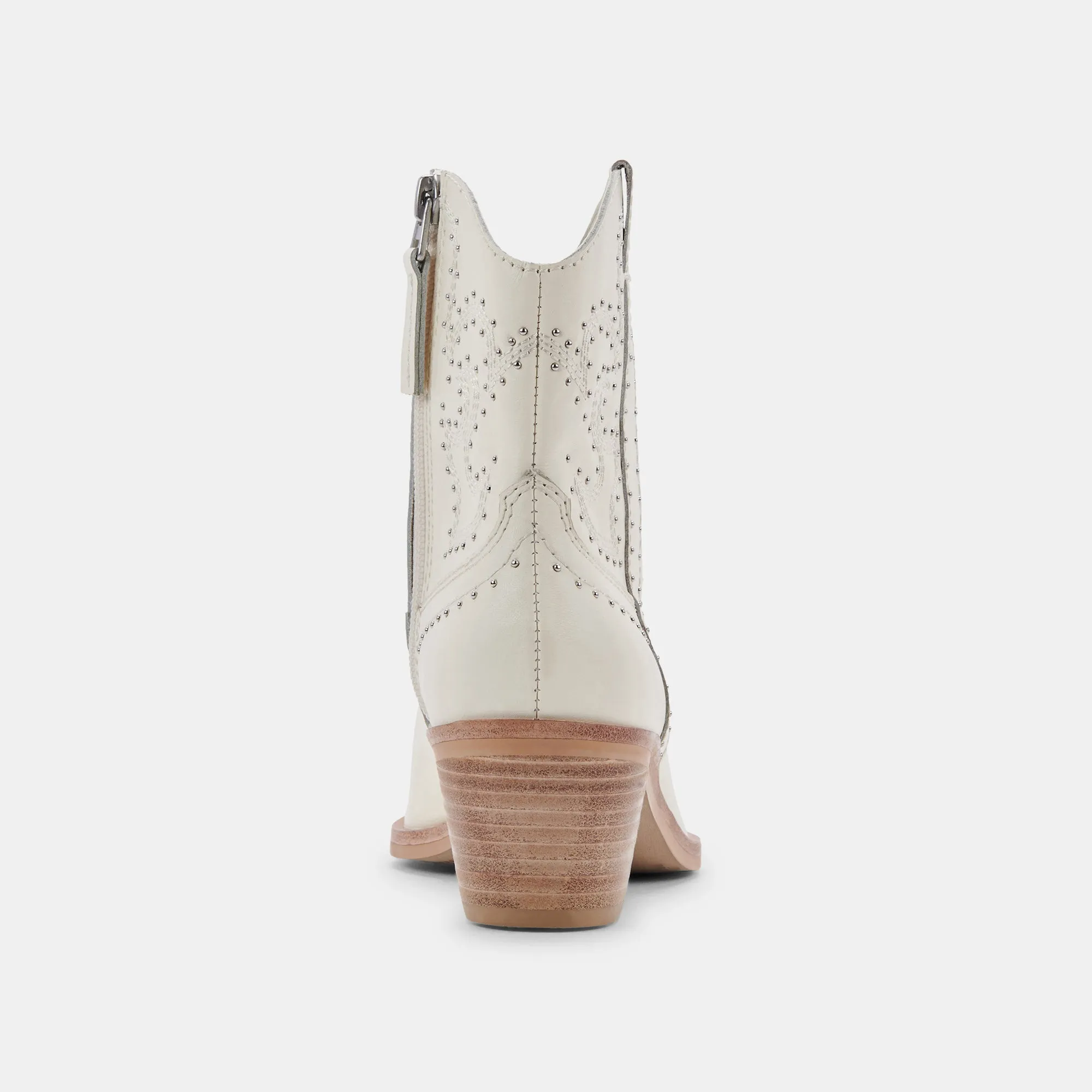 SOLOW STUD BOOTIES OFF WHITE LEATHER - re:vita