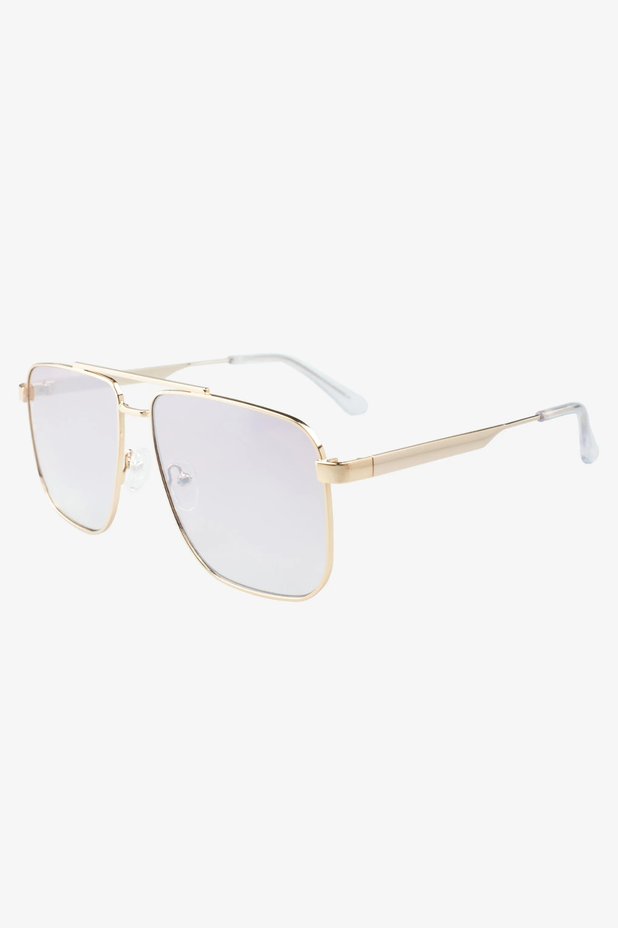 Sorrento | Otra Gold Oversized Pink Tinted Sunglasses