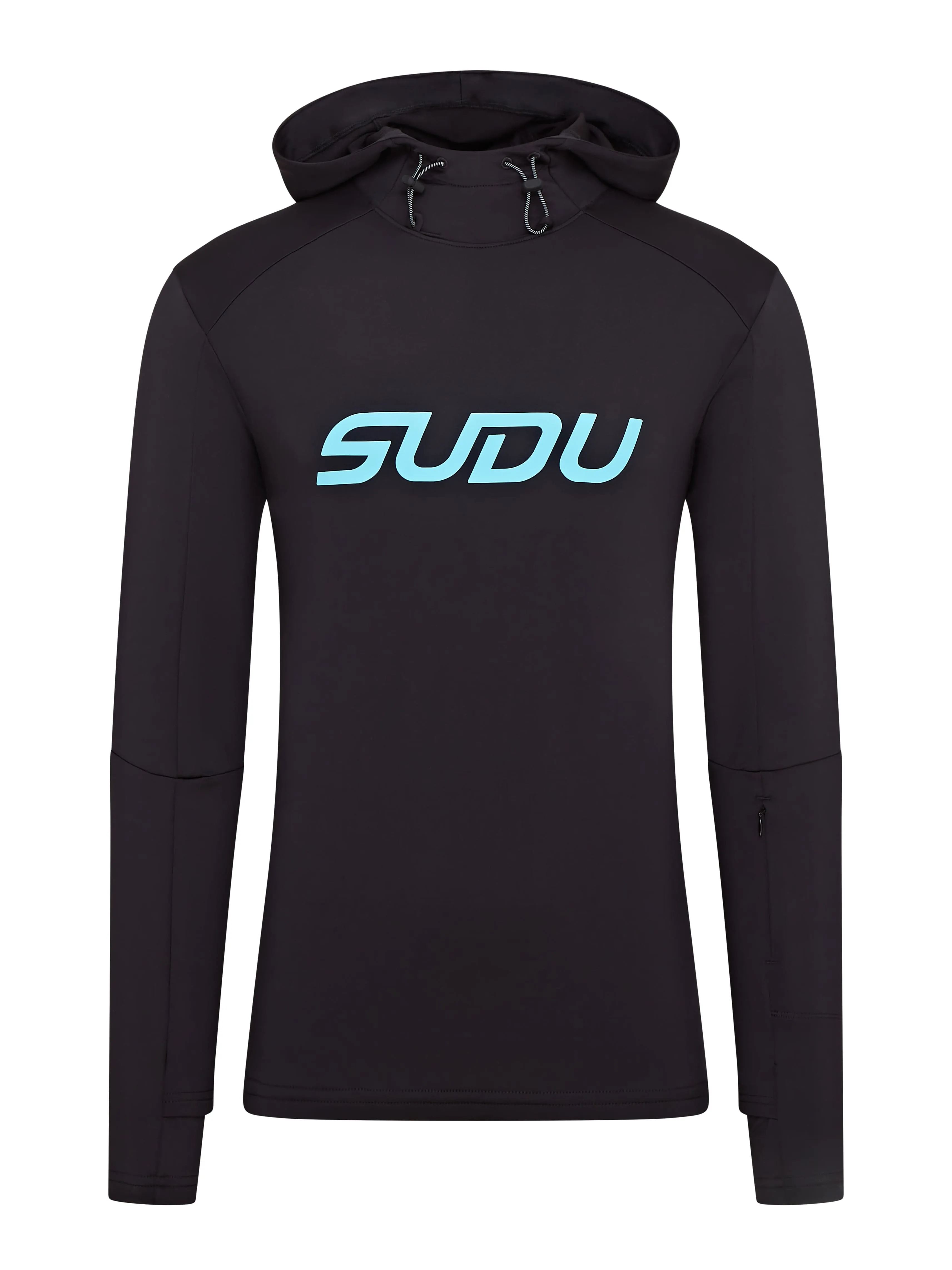 SRH 01 Run Hoodie - Black/Light Blue