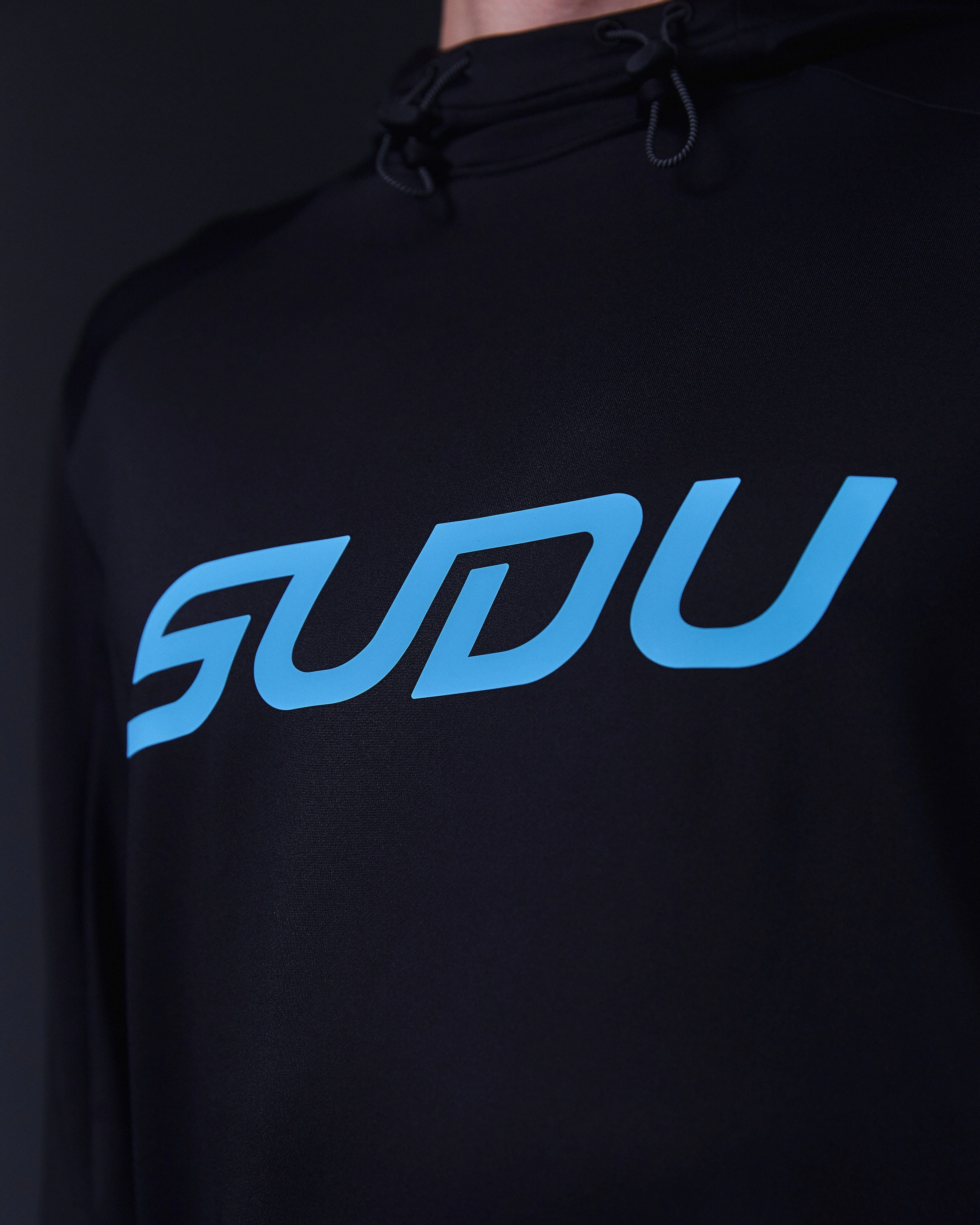 SRH 01 Run Hoodie - Black/Light Blue