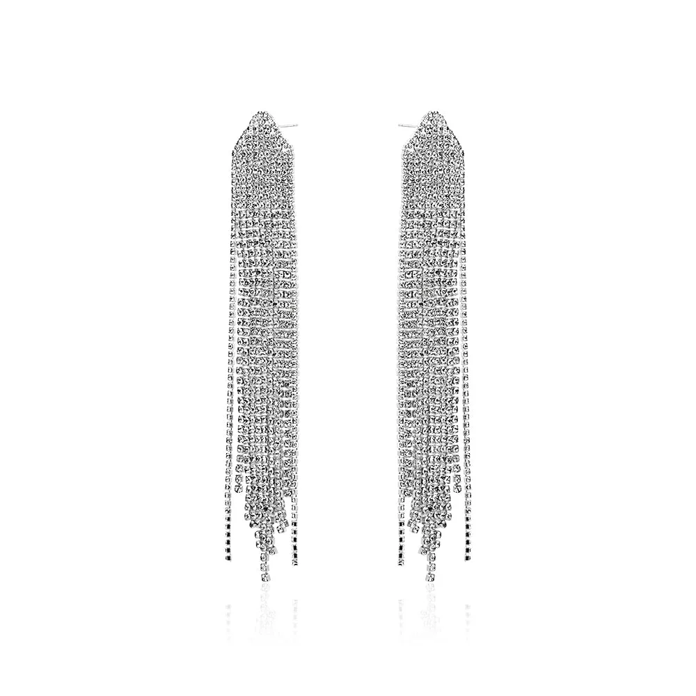 Statement crystal drop earrings