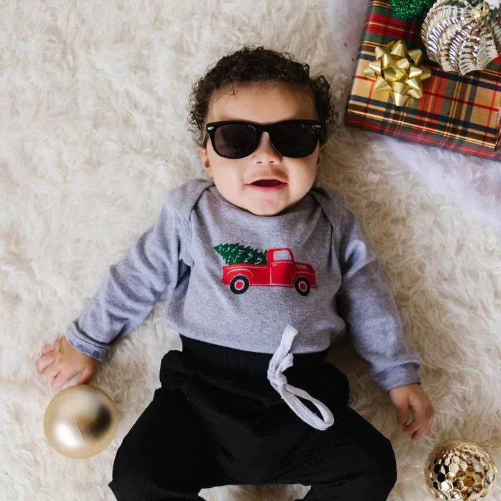 Sweet Wink - Christmas Tree Truck Long sleeve Bodysuit