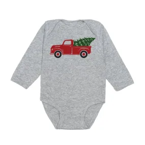 Sweet Wink - Christmas Tree Truck Long sleeve Bodysuit