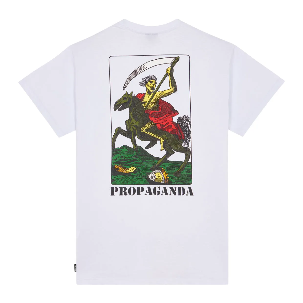 T-shirt Uomo Propaganda Death Card Bianco