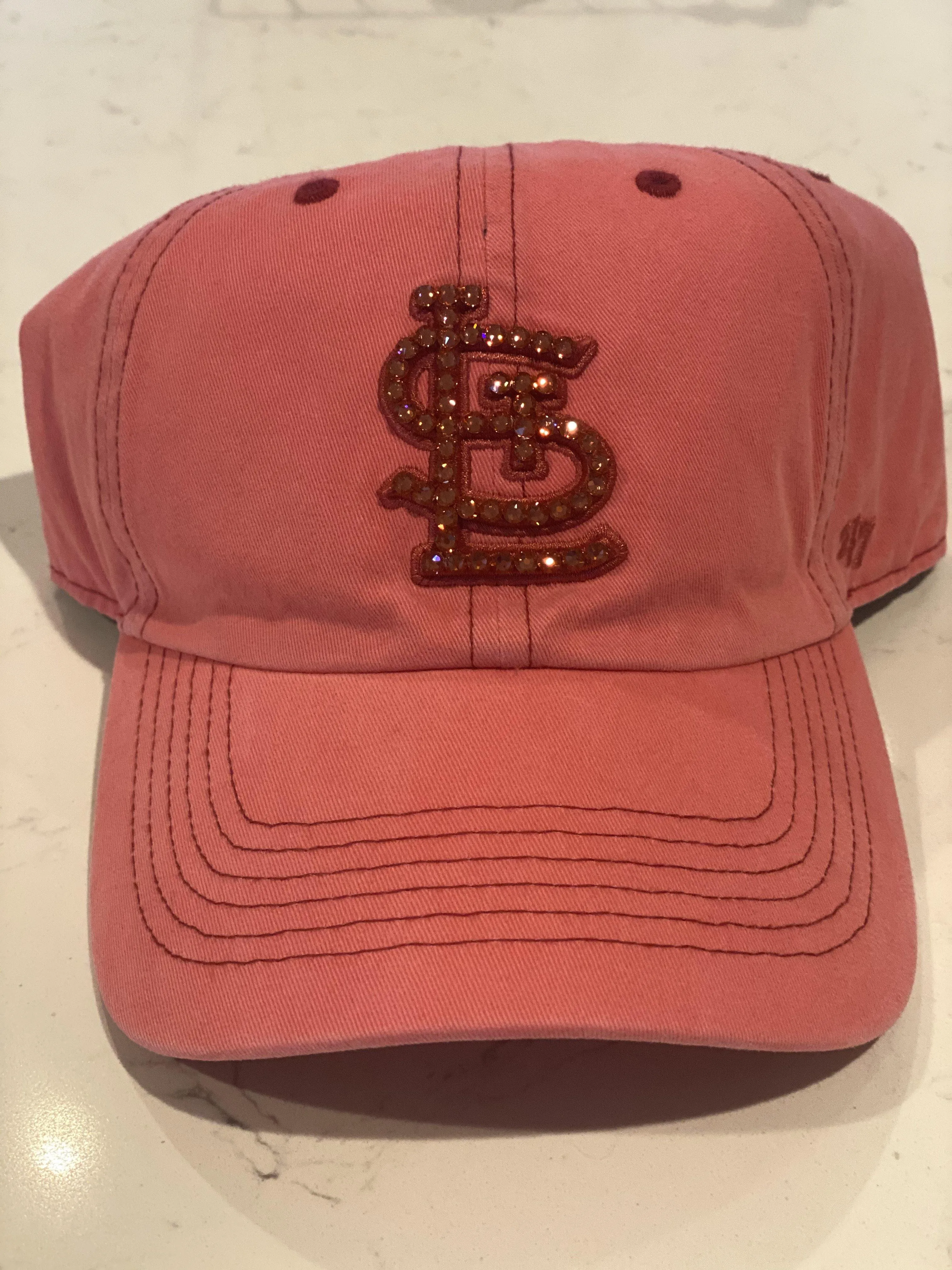 The 47' STL Bling' Hat- Bright Coral