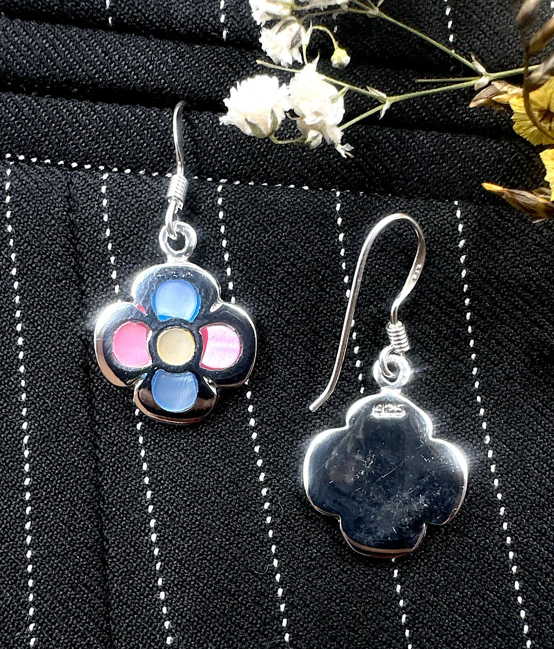 The Flower Silver Earrings