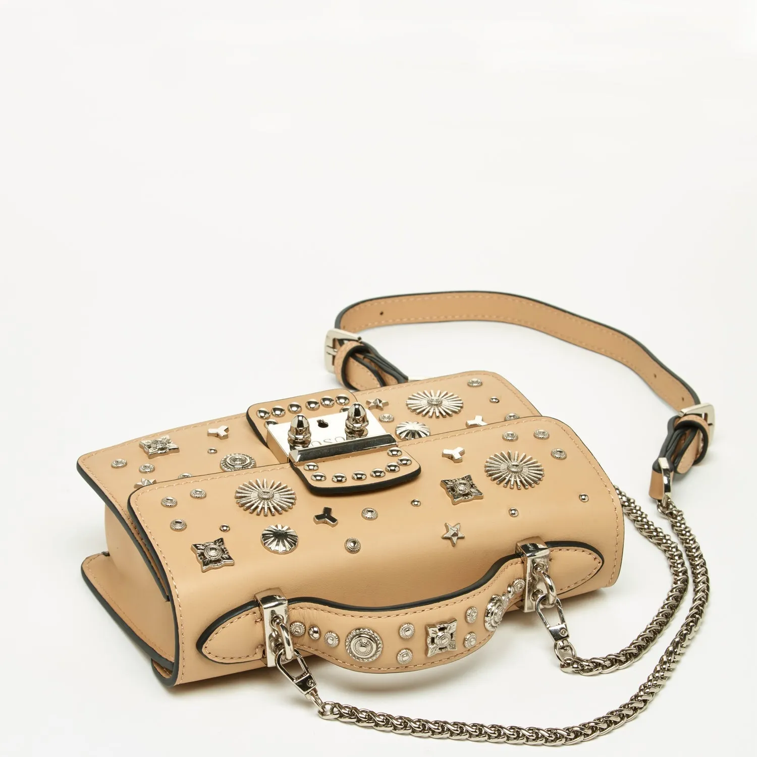 The Hollywood Small Leather Bag Beige