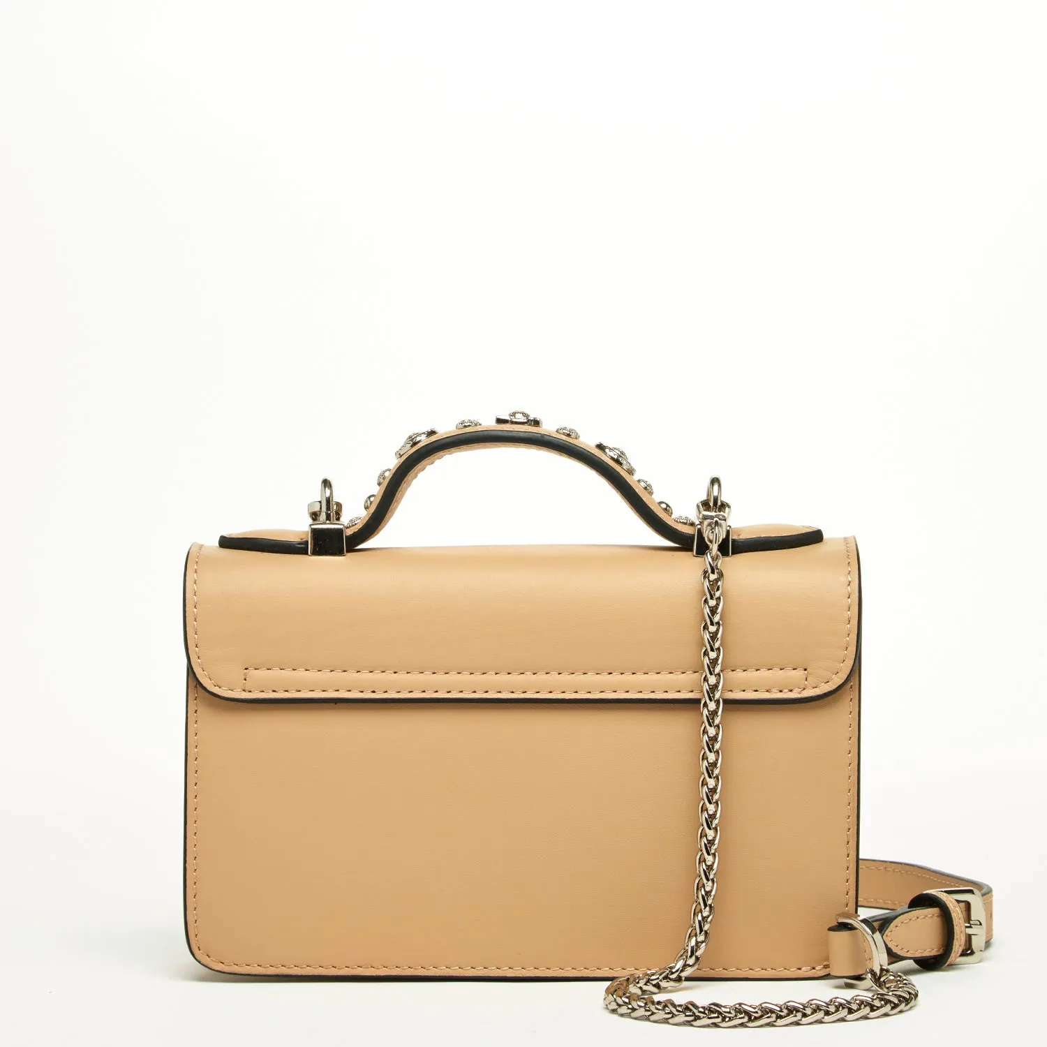 The Hollywood Small Leather Bag Beige