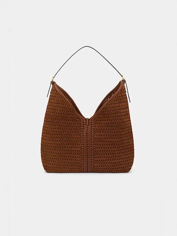 The Neeson Tassel Hobo in Cedar Suede