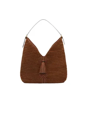 The Neeson Tassel Hobo in Cedar Suede