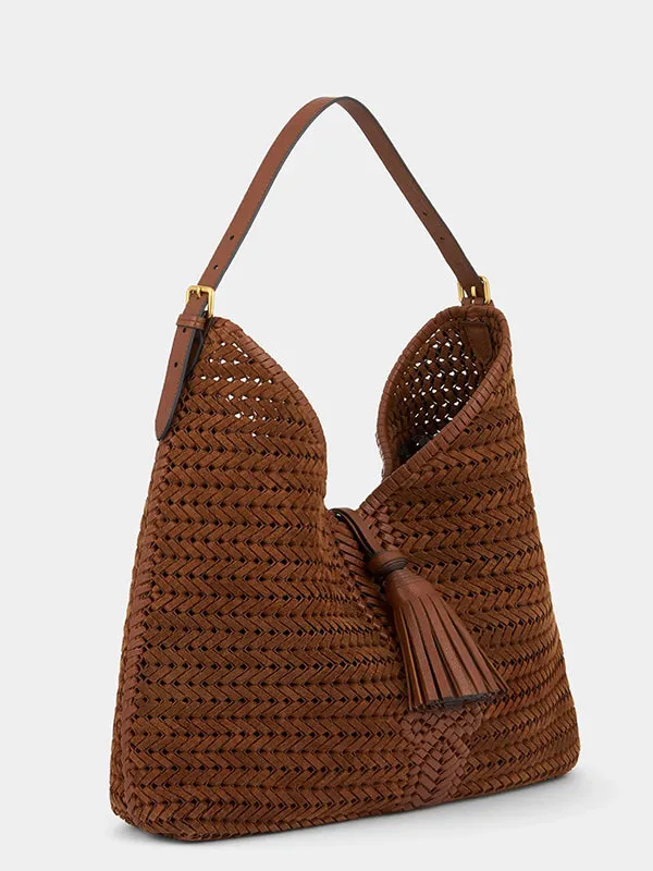 The Neeson Tassel Hobo in Cedar Suede