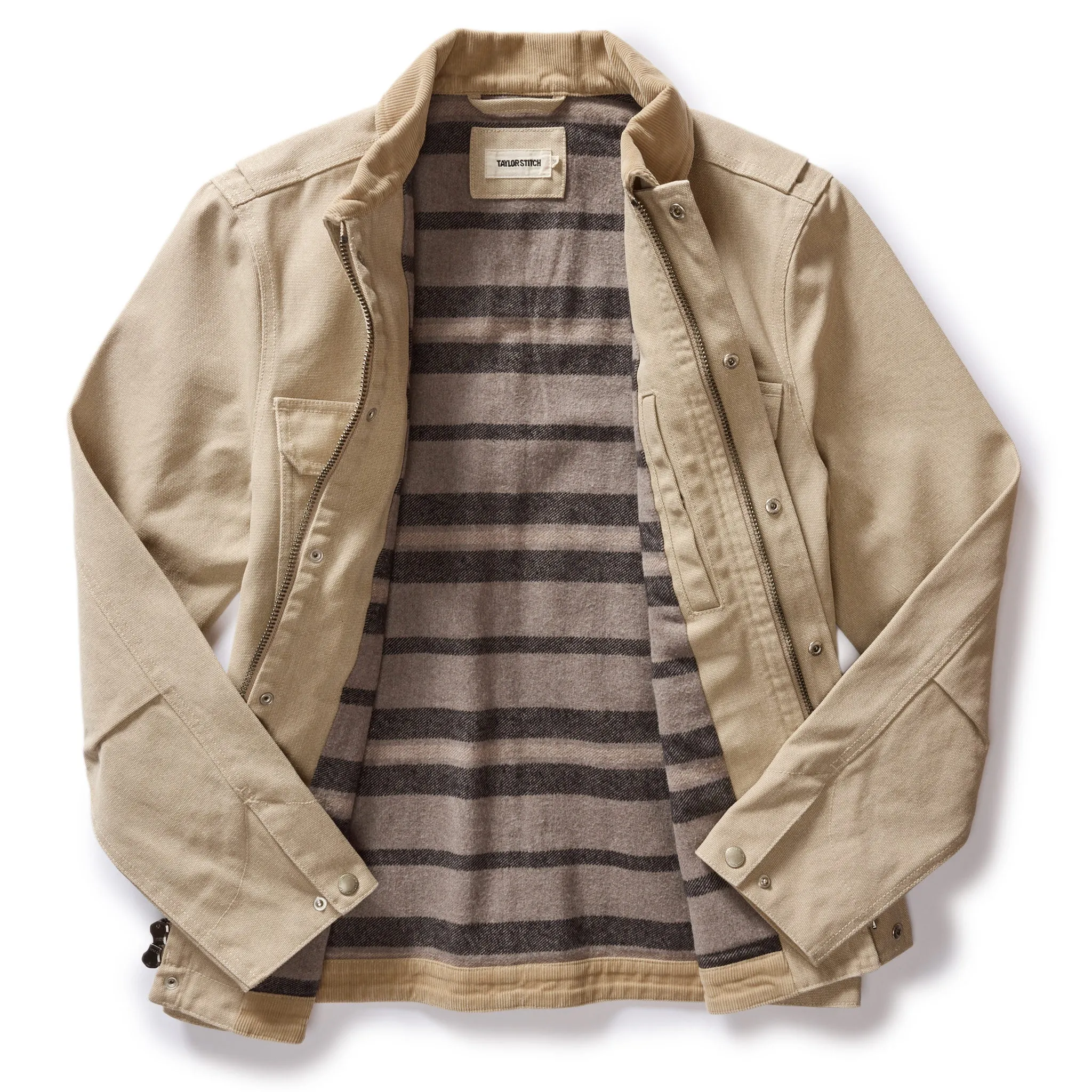 The Workhorse Utility Jacket in Light Khaki Chipped Canvas