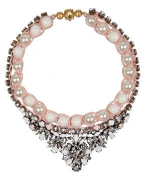 Theresa Cystal & Faux Pearl Necklace