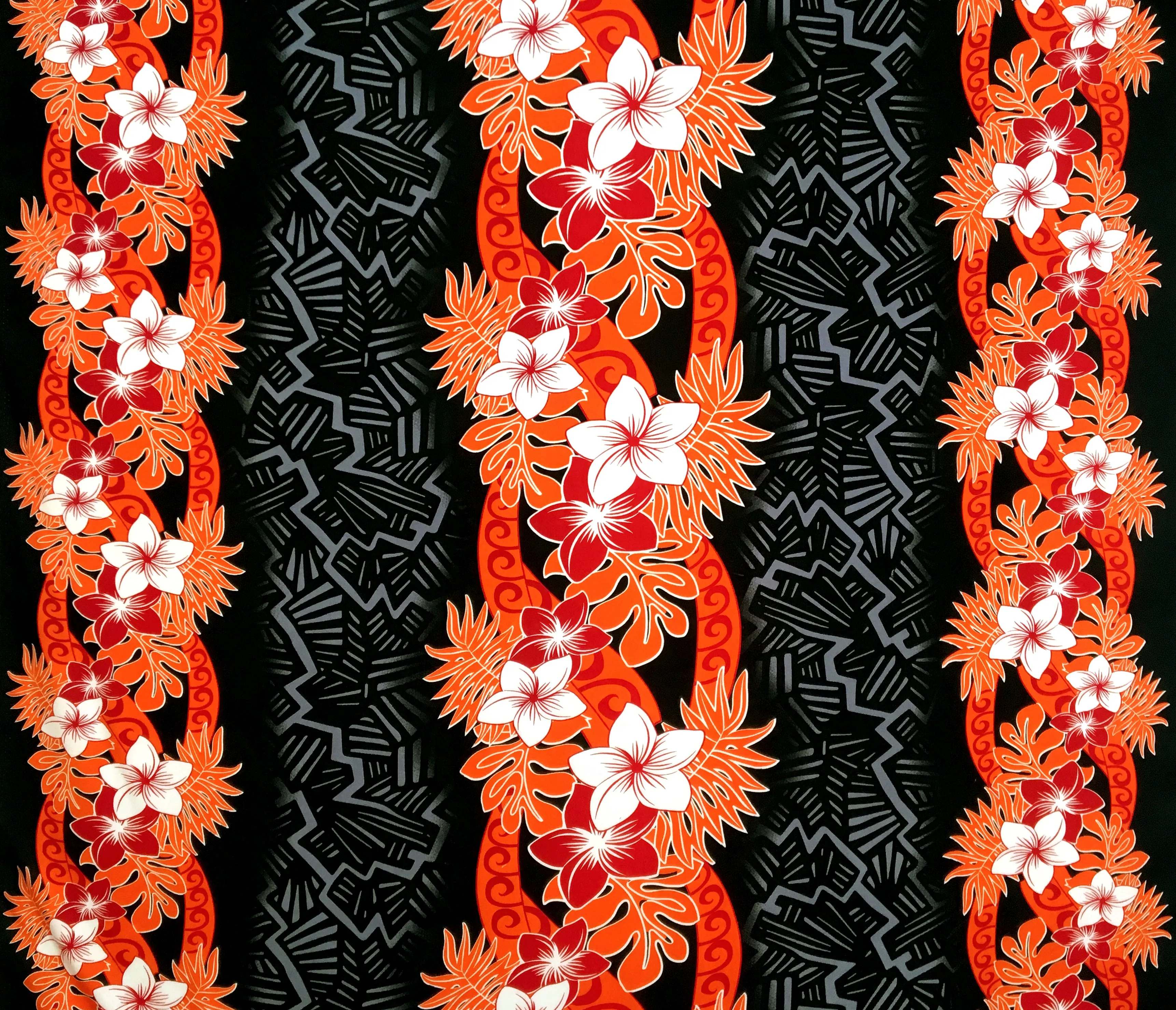 Triple Tropical Border Fabric | Rayon