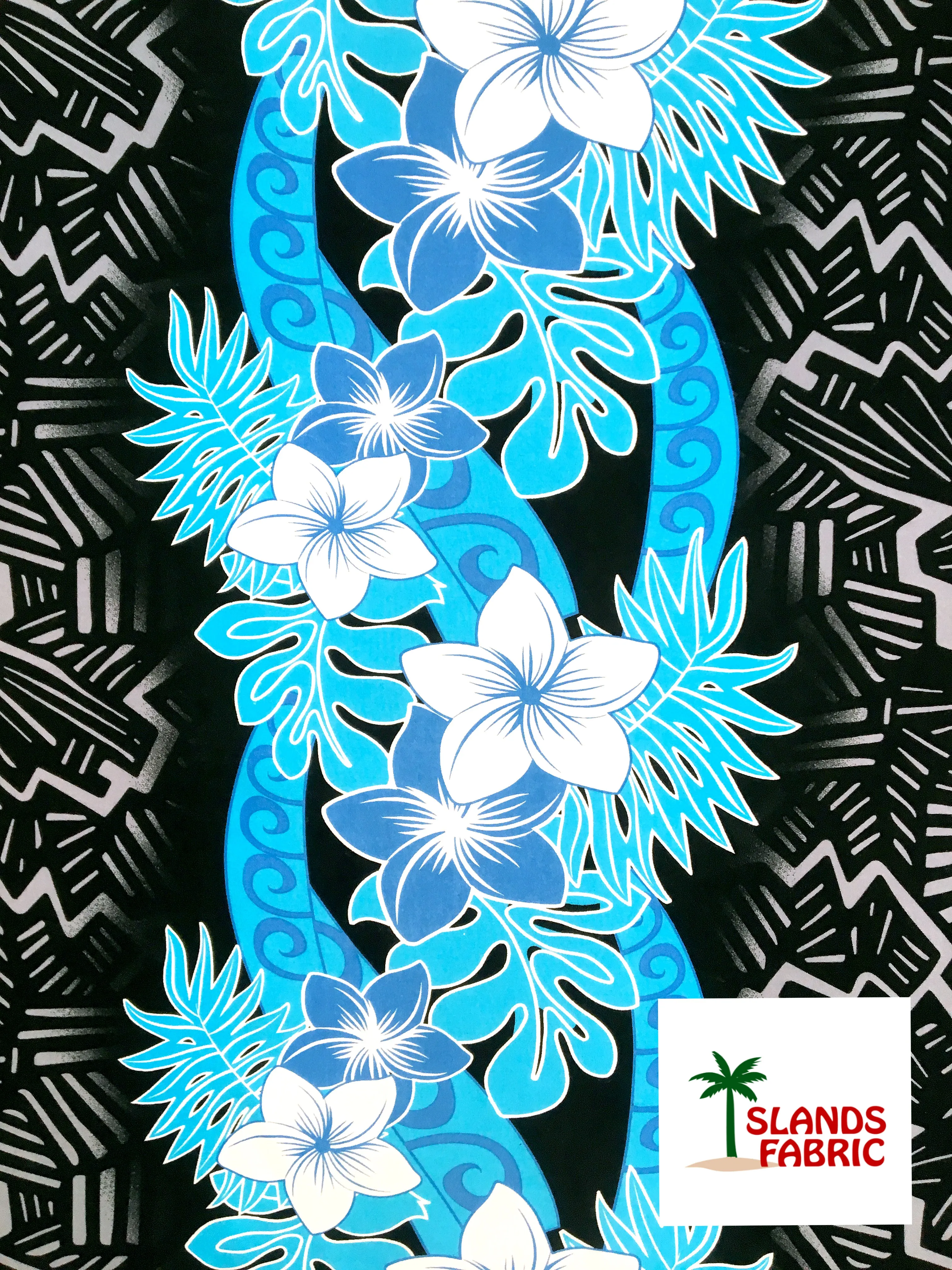 Triple Tropical Border Fabric | Rayon