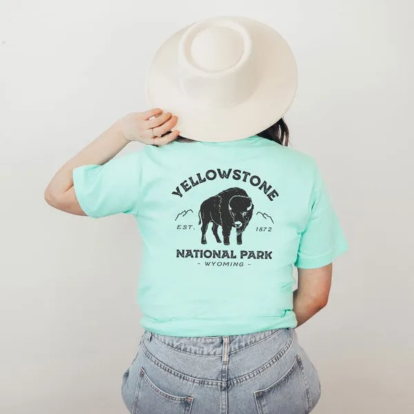 Vintage Yellowstone National Park Front & Back Tee