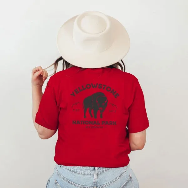 Vintage Yellowstone National Park Front & Back Tee